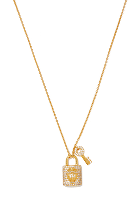 Pave Lock And Key Necklace